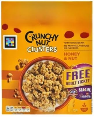 Crunchy Nut Chocolate Clusters Cereal 450G (Pack Of 1) Healthy Delicious Tasty Breakfast Crunchy Texture And Delicious Taste