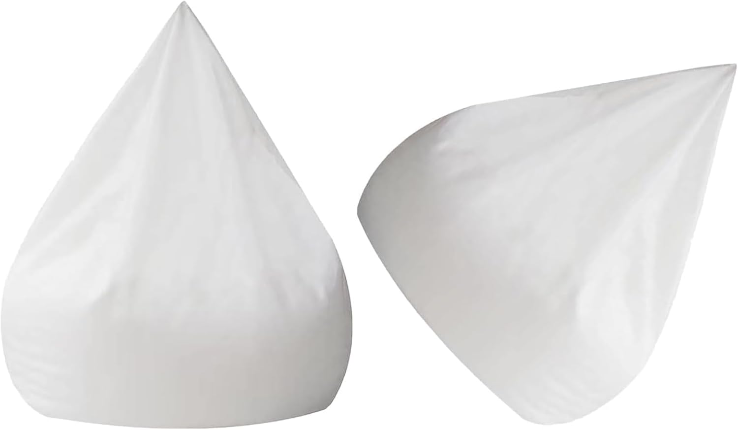 Kuleyang Bean Bag Cover, M-Size 80x90cm Fabric Replacement Cover, Lazy Sofa Liner for Adults & Kids, White&Grey, Living Room, Garden, No Filler