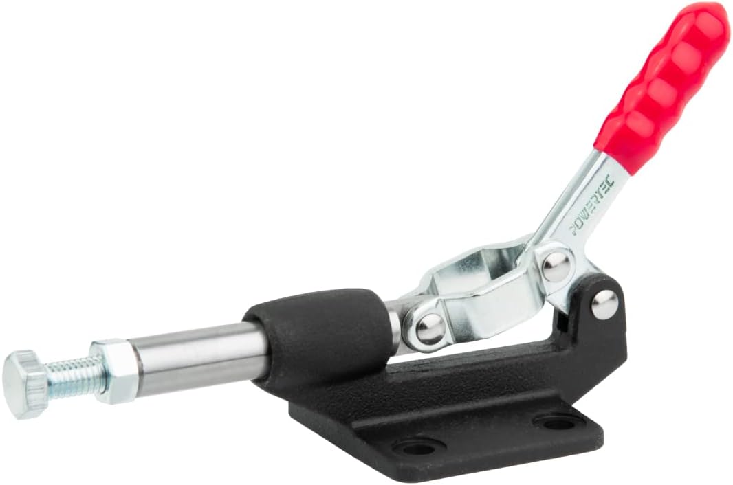 POWERTEC 1PK Toggle Clamp, 500lbs Holding Capacity, 305CM Quick Release Push Pull Clamp for Woodworking Jigs and Fixtures, Pocket Hole Jigs, Welding, CNC (20318)