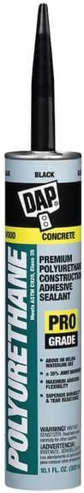 DAP Polyurethane Premium Construction Adhesive Sealant, Black, 10.1 Oz (7079818816)