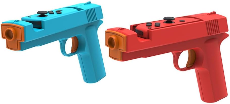 2 PCS Gun Shape Handgrip Sense Joystick for Switch NS/NS OLED Game Controller Gamepad Joypad Gaming, Video Games Console Accessories