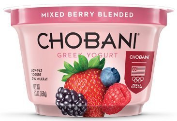 Chobani Greek Yogurt Low Fat Plain, 5.3 Ounce -- 12 per case.