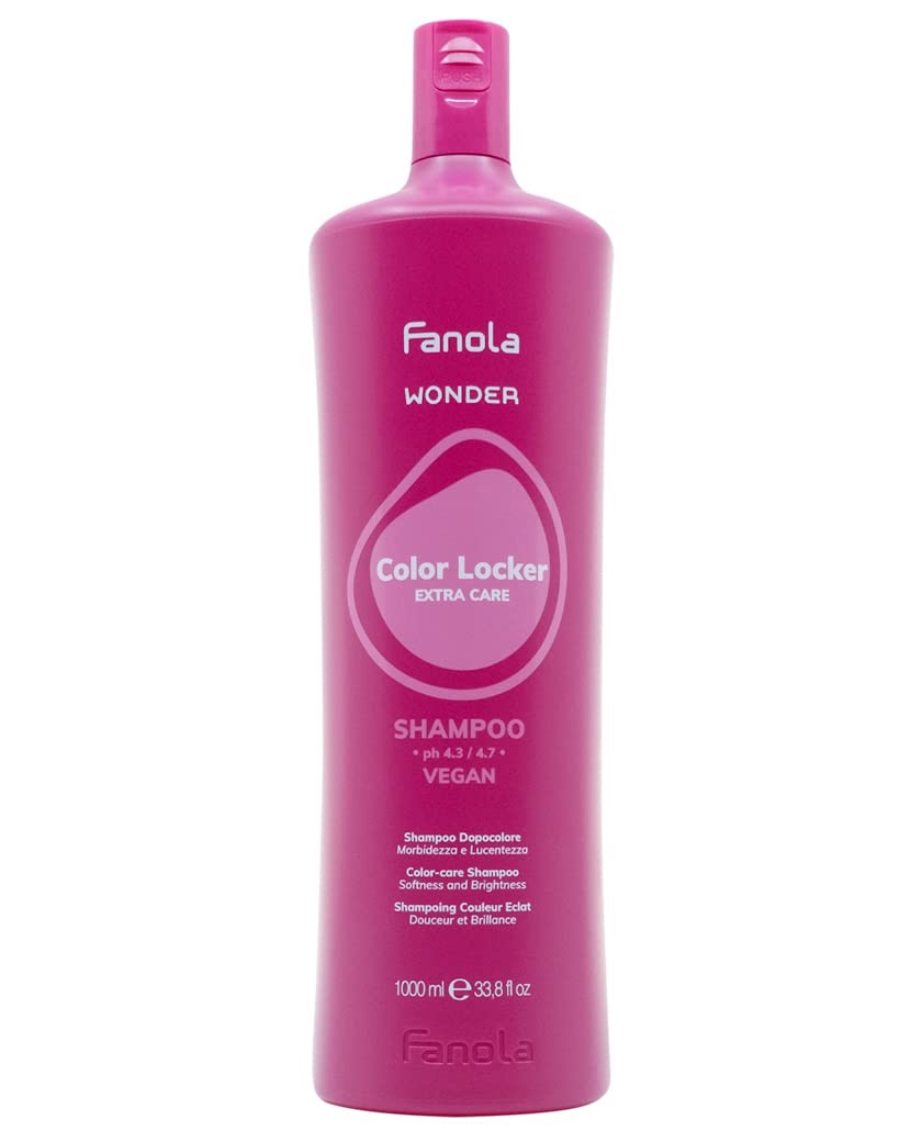Fanola Moisturizing Shampoo for Color Treated Hair - Wonder Color Locker - Nourishing Hair Shampoo for Women & Men - Protect Brilliance & Add Soft Shine (33.8 Fl oz)