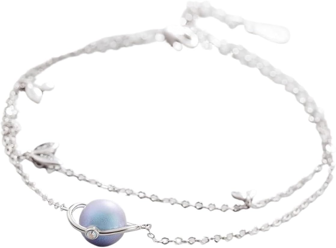 LKDCNUP Lucky Bracelet, Bracelet,s925 Silver Bracelet Female Fantasy style Elegant Dainty Friendship Jewelry with gift box 19cm