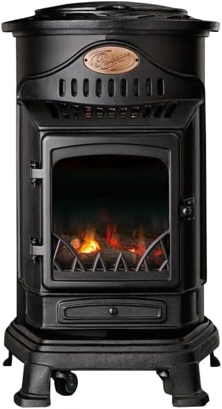 Calor Provence 3kw Portable Flueless Gas Stove Heater (Matt Black)