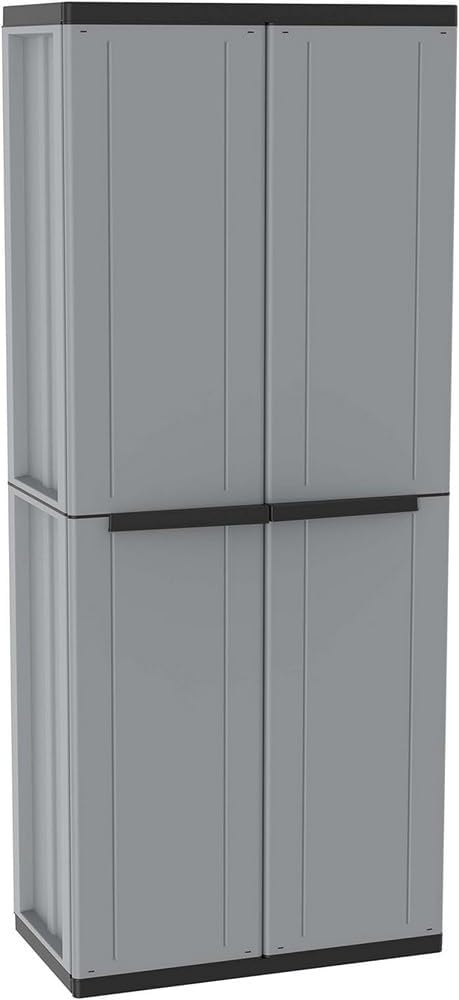 Terry, Jline 368, 2 Door Cabinet with 1 Internal Shelving and 4 Shelves - 68x37.5x163.5 cm