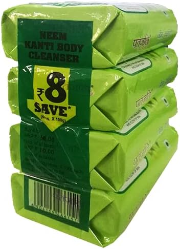 Baba Ramdev Patanjali 100% Natural NEEM KANTI Body Cleanser (4 X 1) 50GM 200gm