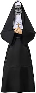 NSPSTT The Nun Costume for Women Nun Dress Halloween Cosplay for Men Nun Costume 5pcs Set