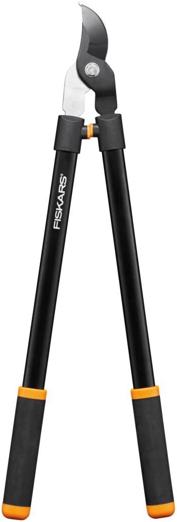 Fiskars Bypass tree pruner for fresh wood, Non-stick coating, Hardened Precision Steel, Length: 81 cm, Black, L11, 1027541