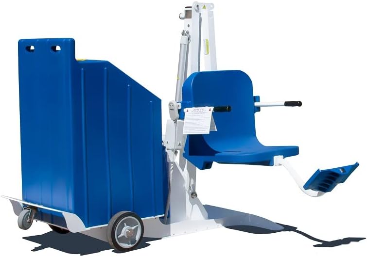 Aqua Creek Portable Pro 2 Pool Lift No Anchor Needed Concrete Weights White with Blue