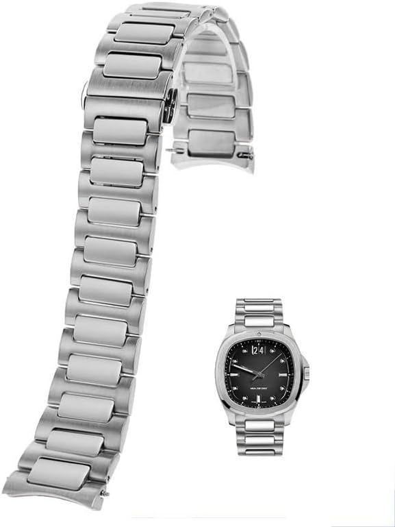 JPXXFM Stainless Steel Watch Strap For Mido Multiport TV M049 526A Curved Solid WatchBand M049 Men's Metal Bracelet