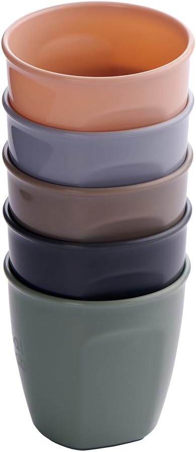 Vital Baby Hydrate Perfectly Simple Cups for Toddlers, Stackable, EarthSmart Biodegradable, Microwave & Dishwasher Safe, Everyday Durable Drinking Cups, BPA-Free, 6m+, 5 Pack