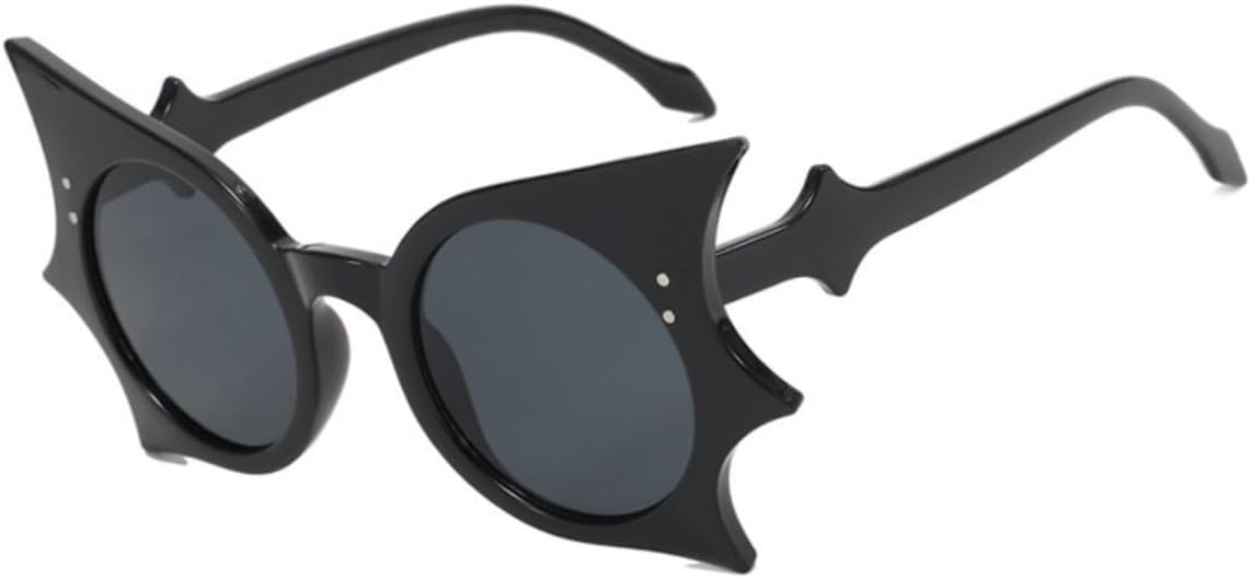 IKANOO Oversized Bat Shaped Sunglasses for Women Men Halloween Festival Party Cosplay Sunglasses Black Shades ﻿