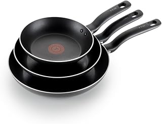 T-fal Specialty Nonstick Fry Pan Set 3 Piece, 8, 9.5, 11 Inch, Oven Broiler Safe 350F, Cookware, Pots and Pans Set Non Stick, Kitchen Frying Pans, Skillets, Durable, Dishwasher , Black