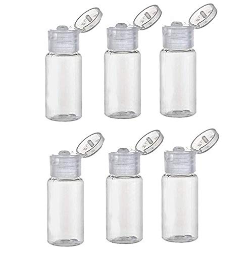 12 PCS 15ml/0.5oz Travel Size Empty Plastic Sample Bottle Container With Flip Cap Travel Vial Jar Pot For Emollient Water Sample Shower Gel Makeup Lotion Emulsion