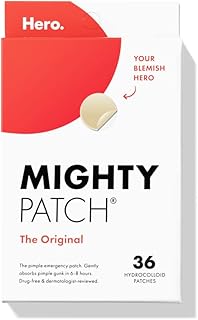 Mighty Patch™ Original patch from Hero Cosmetics - Hydrocolloid Acne Pimple Patch for Covering Zits and Blemishes in Face and Skin, Vegan-friendly and Not Tested on Animals (36 Count)