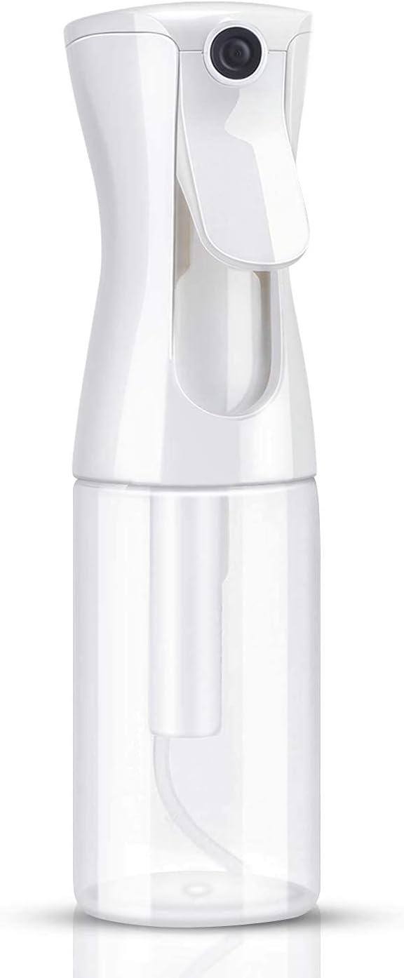 Hair Spray Misting Bottle, 200ml Refillable Fine Mist Sprayer Bottle, Ultra Fine Continuous Water Mister For Salon, Gardening, Plants & Skin Care (Transparent)
