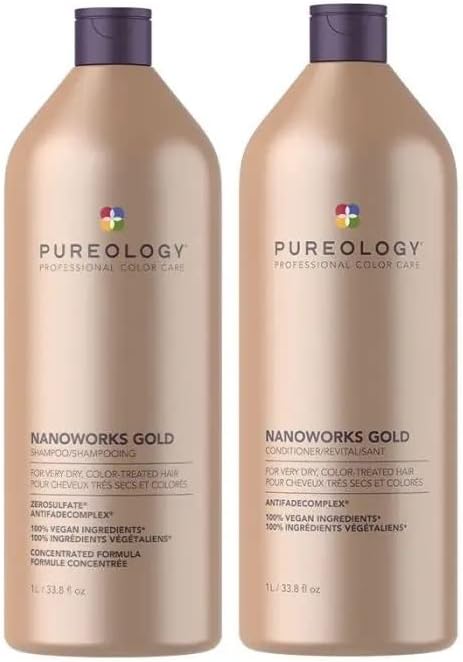 Pureology DUO SUPERSIZE Nanoworks Gold Shampoo 1000ml and Conditioner 1000ml
