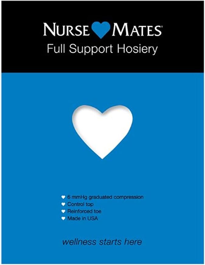 Nurse Mates Full Support Pantyhose | 6 mmHg Gental Graduated Compression | Cool and Comforatable | 1 Pair