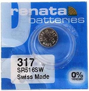 New 2PK RENATA MODEL 317 SILVER OXIDE 1.55V WATCH BATTERY SR516SW