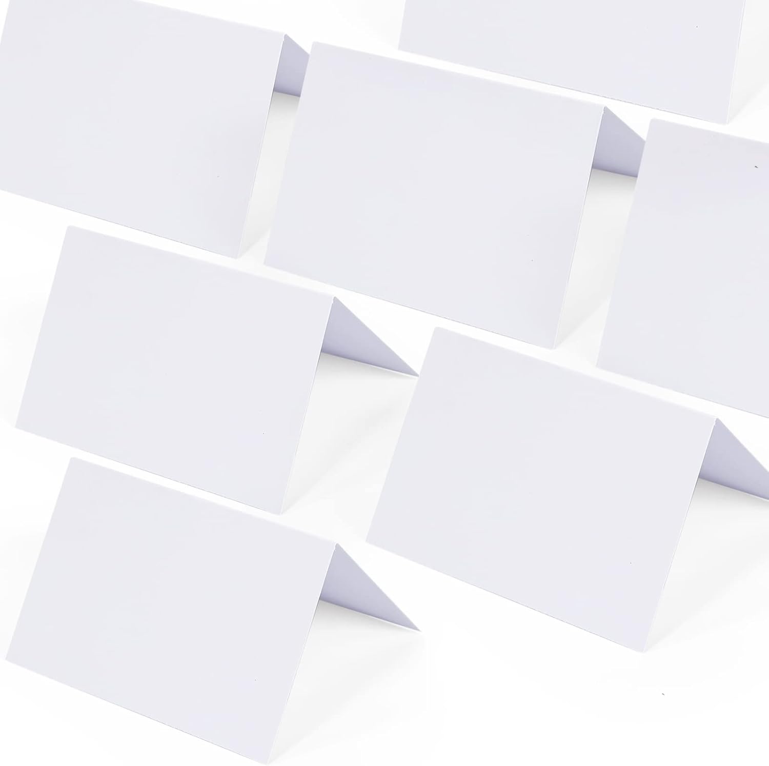Place Cards for Table Setting - 50 Pcs White Blank Tent Place Cards for Weddings, Name Tents Placecards 3.7" x 2.48"(folded)