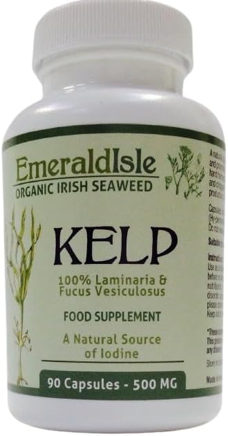 Organic Kelp Seaweed Capsules 500mg | 90 | Certified Organic Irish Seaweed