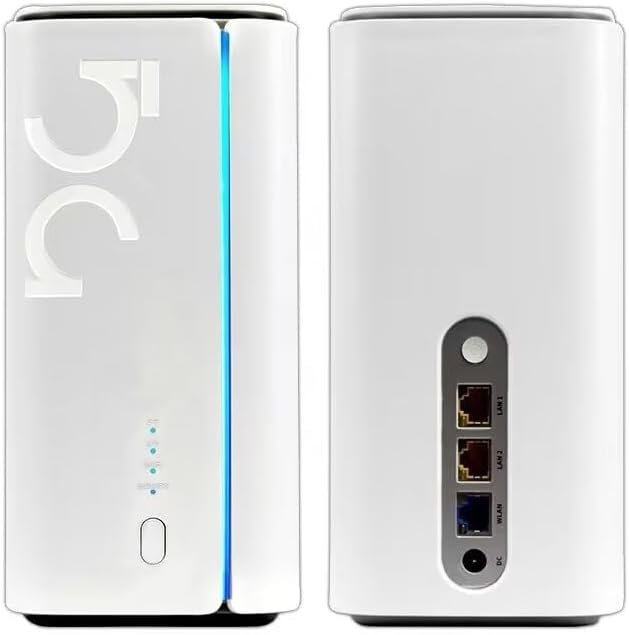 5G CPE WiFi 6 Wireless Router with SIM Card Slot High Speed 5G/4G CPE Modem Dual Band SA NSA for Smarthome, Office, Indoor, High Speeeeed Gigabit Ethernet Router, White