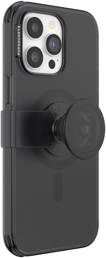 PopSockets iPhone 14 Pro Max Phone Case with MagSafe, Wireless Charging Compatible, Black - iPhone 14 Pro Max MS Black Translucent