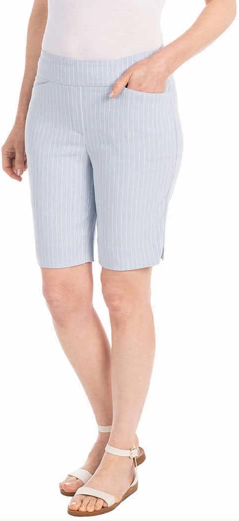 Hilary Radley Womens Midweight Mid Rise Pull On Bermuda Short