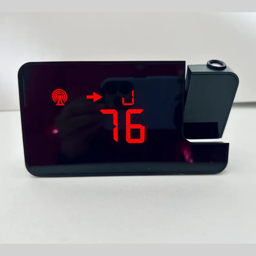 Glucose Projector Clock for Diabetes | FDA Cleared Continuous Glucose Monitor Display for Dexcom & Libre | Nighttime Glucose Tracking, Sleep-Friendly Display, Real-Time CGM Data Projection