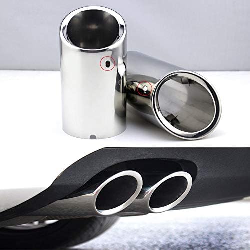 New 2Pcs stainless steel chrome tail muffler tailpipe exhaust pipe For Tiguan 2017 2018