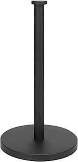 NearMoon Standing Paper Towel Holder, Kitchen Paper Towel Roll Holder- for Bathroom Kitchen Countertop, Standard or Jumbo-Sized Roll Holder (with Stainless Steel Base, Matte Black)