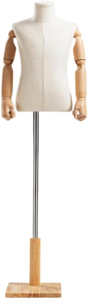 Kids Half Body Pinnable Dress Form,Child Mannequin Torso Body with Stand, Child Body Cloth Display Torso Mannequin, for Apparel Scarf Window Shop Display(BH,4 years old)