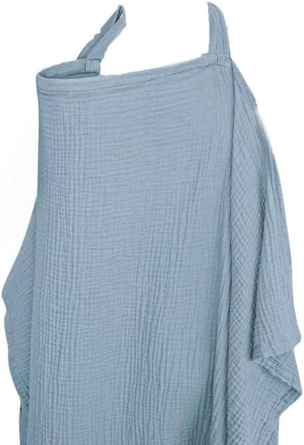 Soft Cotton Breastfeeding Cover - Multi-Use Nursing Cover, Privacy Scarf, Car Seat Canopy, and Nursing Apron for Moms - 100% Breathable Cotton, Machine Washable