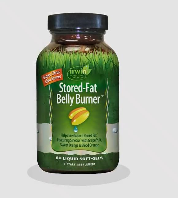 Irwin Naturals Stored-Fat Belly Burner - 60 Liquid Soft-Gels, Pack of 2 - Helps Support The Breakdown of Stored Fat - 40 Total Servings