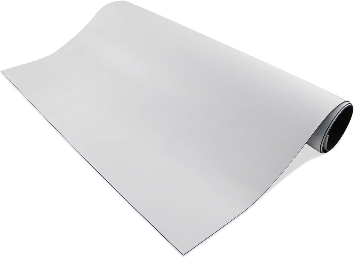 Master Magnetics 08505 Magnet Maker Flexible Magnetic Sheet - Non Adhesive, 12" Wide, 24.5" Long, White Vinyl Front