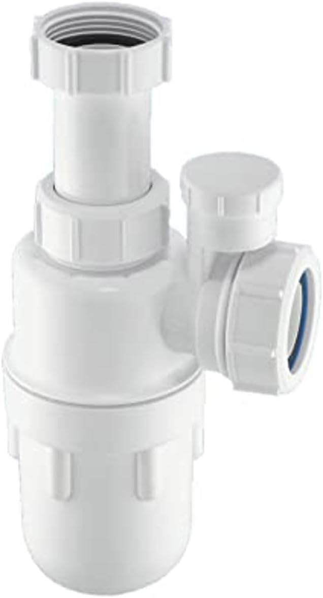 McAlpine A10AV Bottle Trap 75mm Water Seal Anti-Syphon Adjustable Inlet Multifit 1.25"