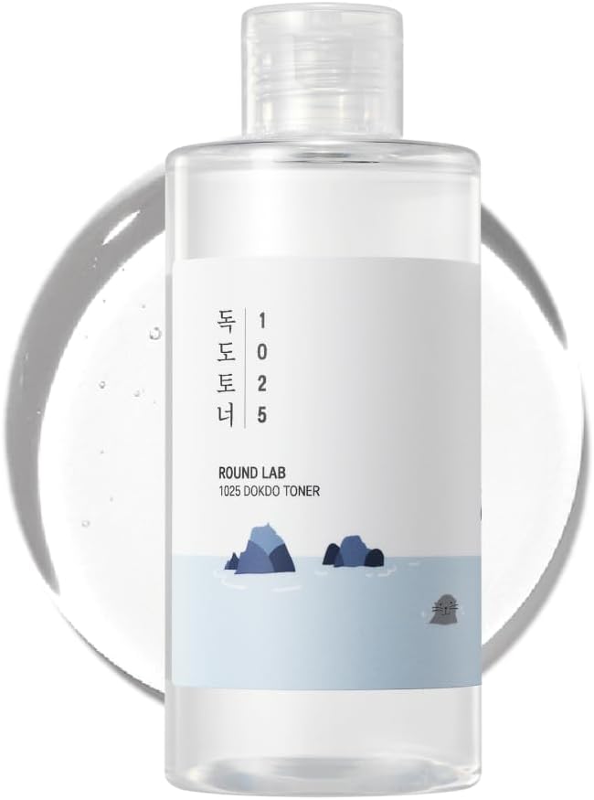 ROUND LAB 1025 Dokdo Toner 6.76 Fl Oz, Oil Control and Reduces Excess Sebum, Gentle Exfoliating Facial Toner, Deep Sea Water for Moisturization, Soft Finish Without Stickiness, Korean Skin Care | Oil Control and Reduces Excess Sebum, Gentle Exfoliating Facial Toner, Deep Sea Water for Moisturization, Korean Skin Care