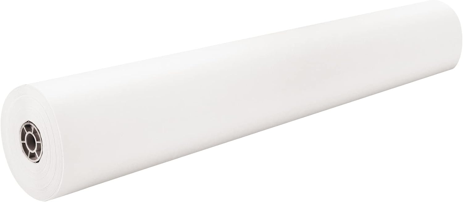 Rainbow Colored Kraft Duo-Finish Paper, White, 36" x 1000', 1 Roll