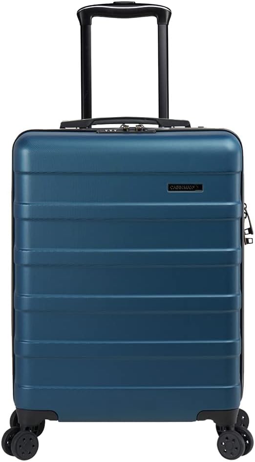 Cabin Max Anode 55x40x20 Cabin Suitcase, Built in Lock, Lightweight Carry On, 8 Wheels, Wet Pocket, Suitable for Ryanair, Easyjet, Paid Hand Luggage Carry-Ons (55 x 40 x 20 cm 40l)