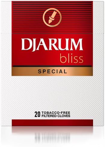 Djarum Bliss Special Clove Filtered Cigarettes - 1 Box of 20 incl. Frugal Smoker Sticker
