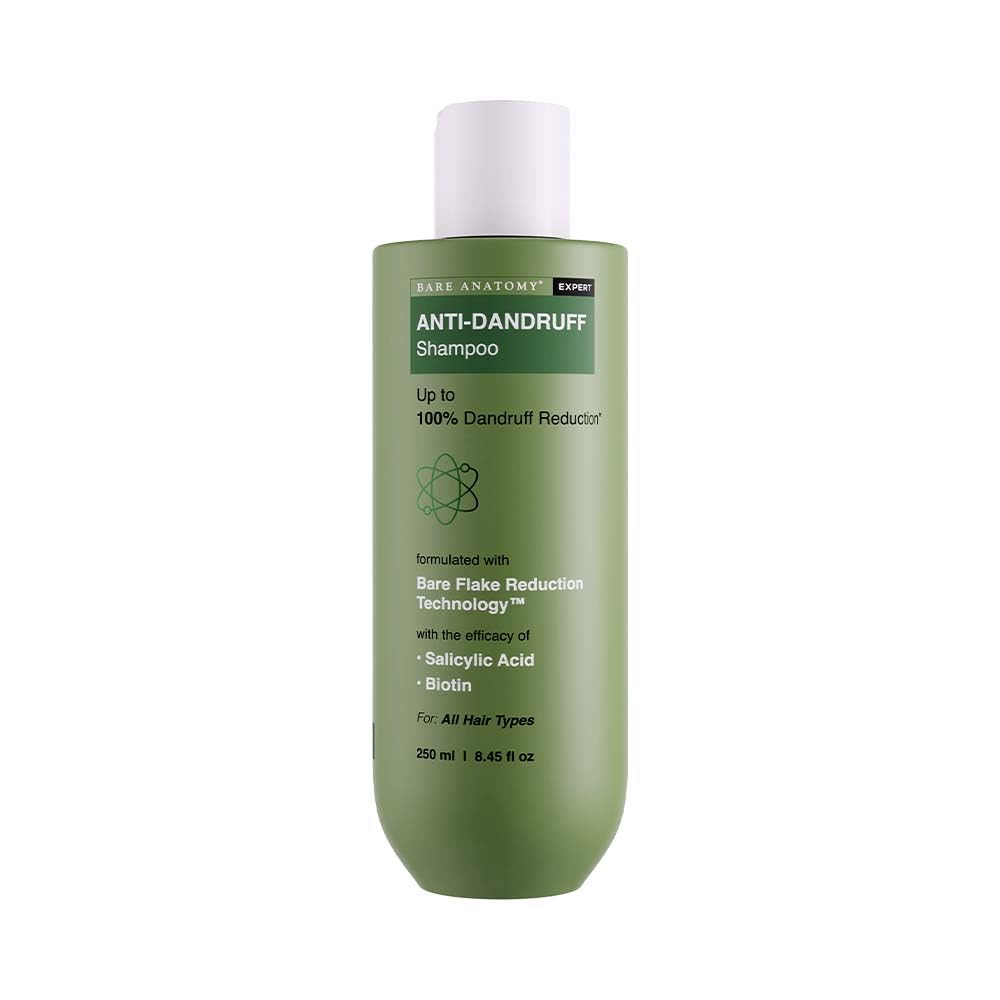 Bare Anatomy Expert Anti-Dandruff Shampoo Targets Oily Scalp And Sheds Dry Flakes Clears away dandruff flakes Relieves from excessive oil 8.4 Ounce