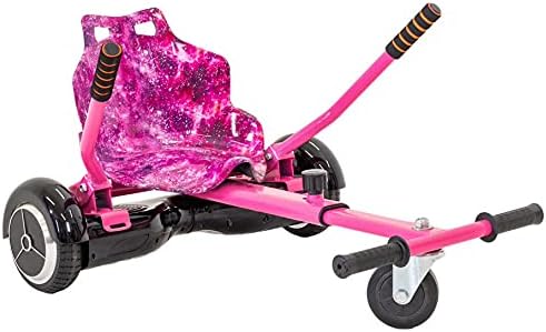 iRollers HoverKart Galaxy Pink Kart Attachment Fits All Hoverboards Swegways 6.5, 8, 10 Adjustable Hoverboard seat go Kart for Hoverboard Compatible Sleek Cool UK Seller Limited Edition