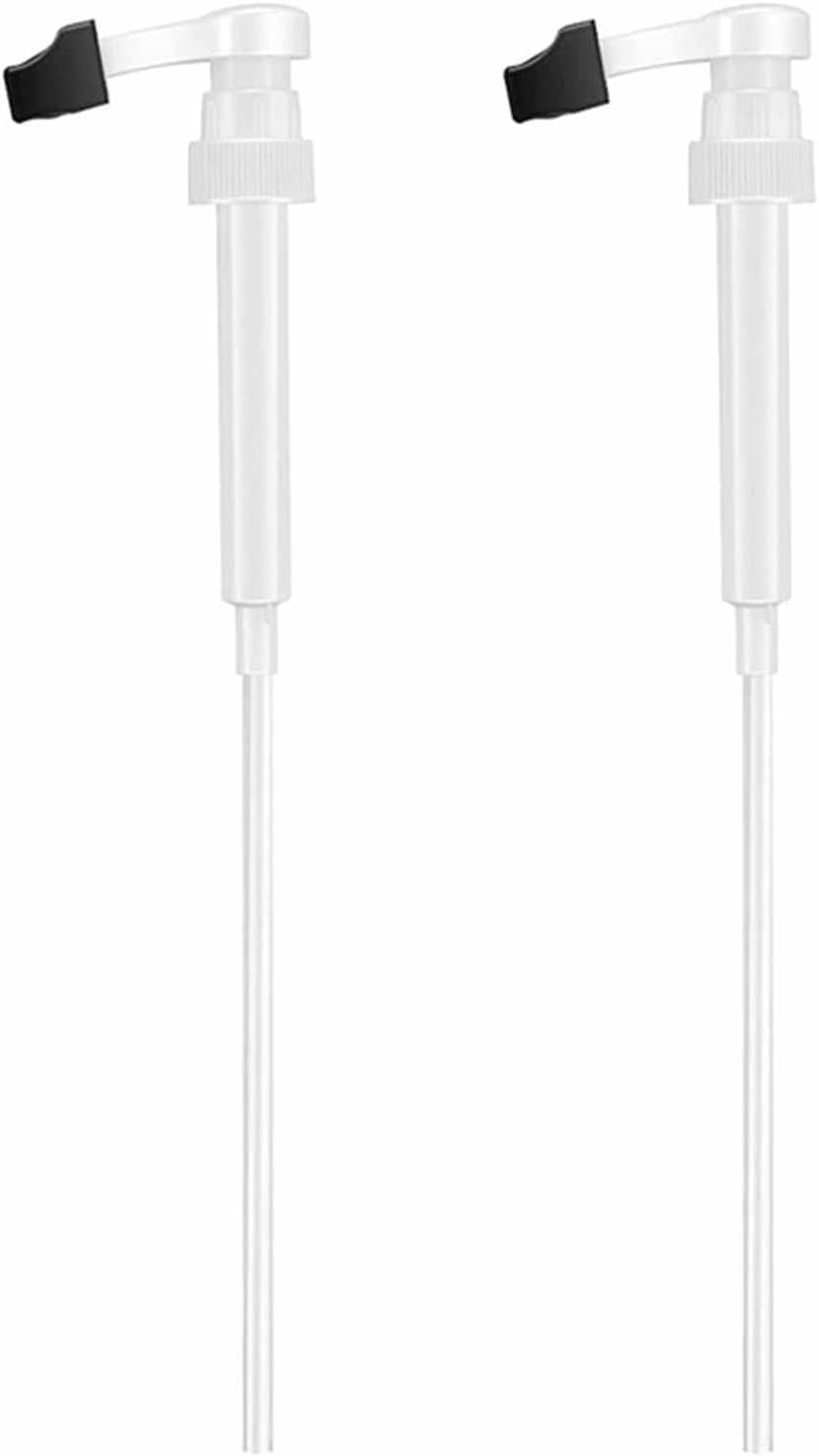 Coffee Syrup Pump for Monin 1L PET Plastic Bottles with Tip Cover Included, 2 Packs