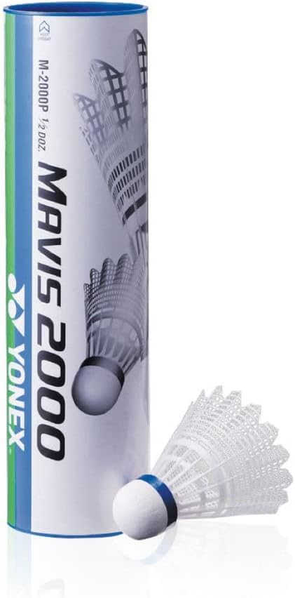 YONEX Mavis 350 Nylon Badminton Shuttlecocks (Yellow, Slow Speed) | Durable Performance
