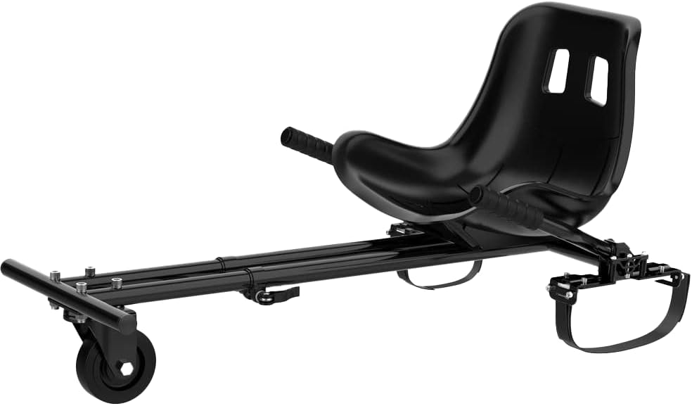 Hover-1 Buggy Hoverboard Attachment - Compatible with Most 6.5" & 8" Electric Hoverboards, Hand-Operated Rear Wheel Control, Adjustable Frame & Straps, Easy Assembly & Install Hoverboard Go Kart