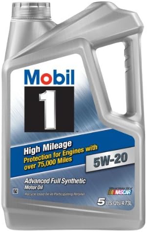 Mobil 1 (120768) High Mileage 5W-20 Motor Oil - 5 Quart, Model: 120768, Outdoor&Repair Store