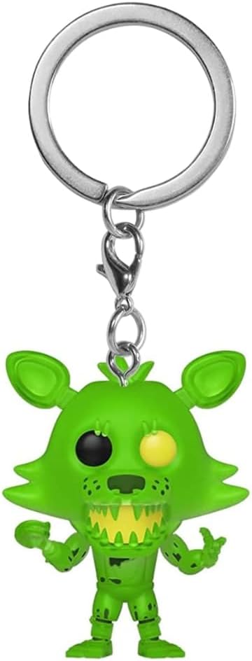 Funko Pop Keychain: Five Nights at Freddy's - Radioactive Foxy - FNAF Novelty Keyring - Collectable Mini Figure - Stocking Filler - Gift Idea - Official Merchandise - Video Games Fans