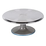 Ateco Revolving Cake Decorating Stand, 615 12" Round, Aluminum Base, White