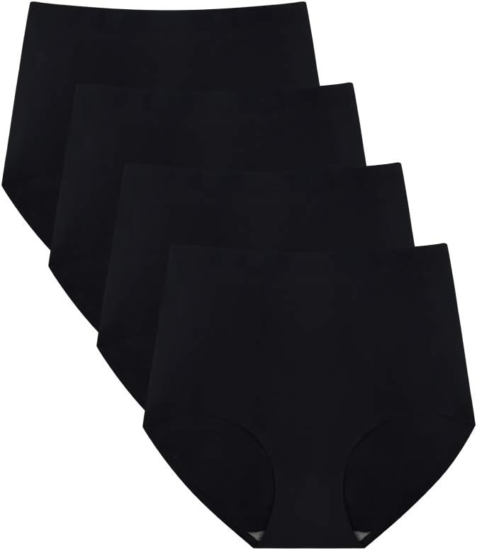 FallSweet No Show High Waist Briefs Underwear for Women Seamless Panties Multi Pack